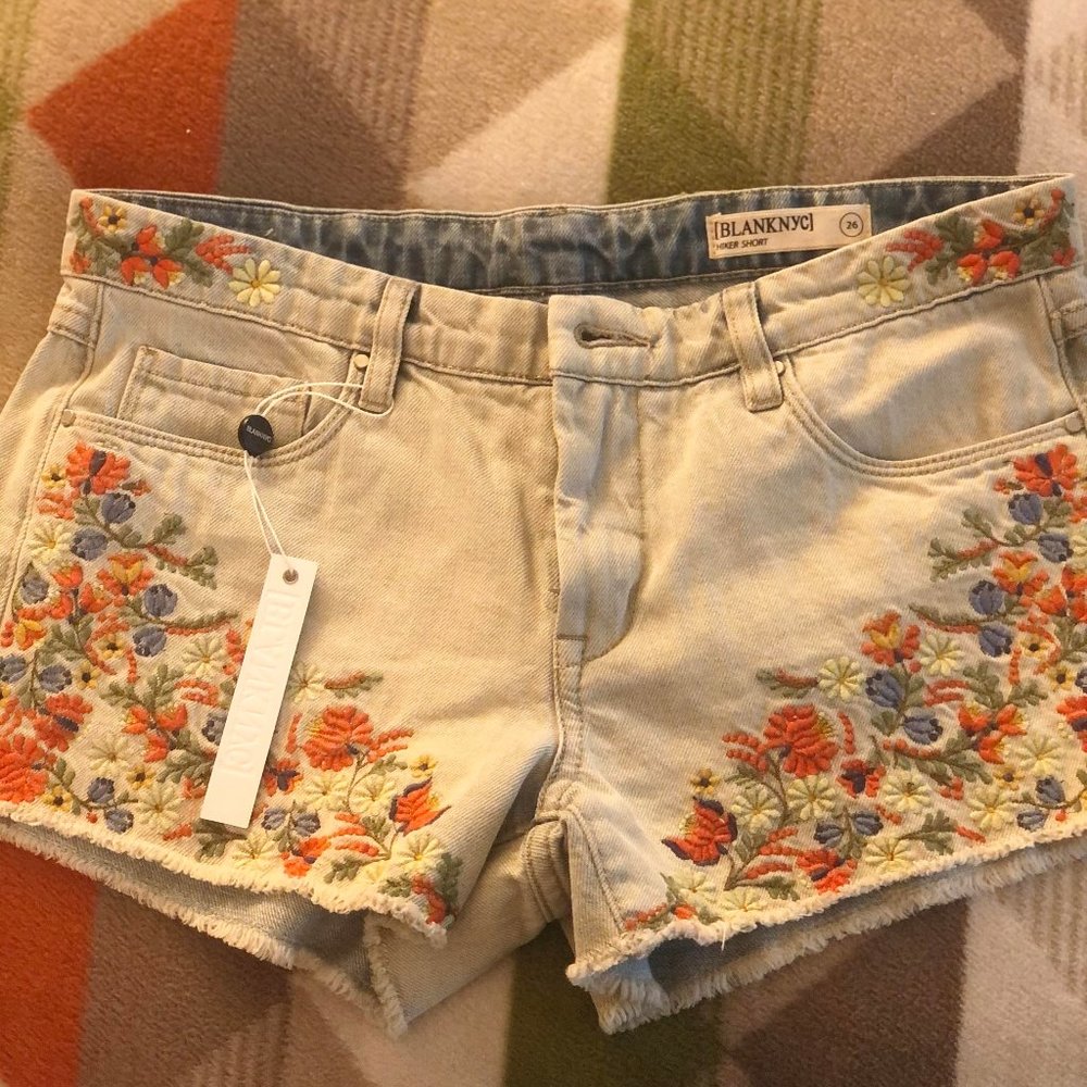 BLANK NYC Denim Short - Embroidered Hiker Cutoffs